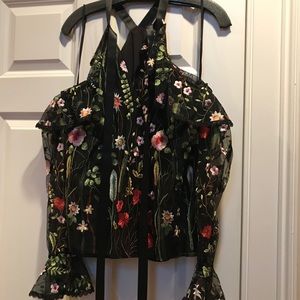 Alexis off the shoulder embroidered top